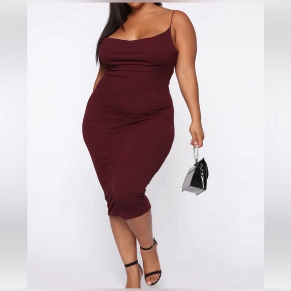 Fashion Nova black midi dress NWT - Picture 3 of 3